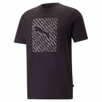 4k Puma 674474-01 Graphics Cat Tee Men - black
